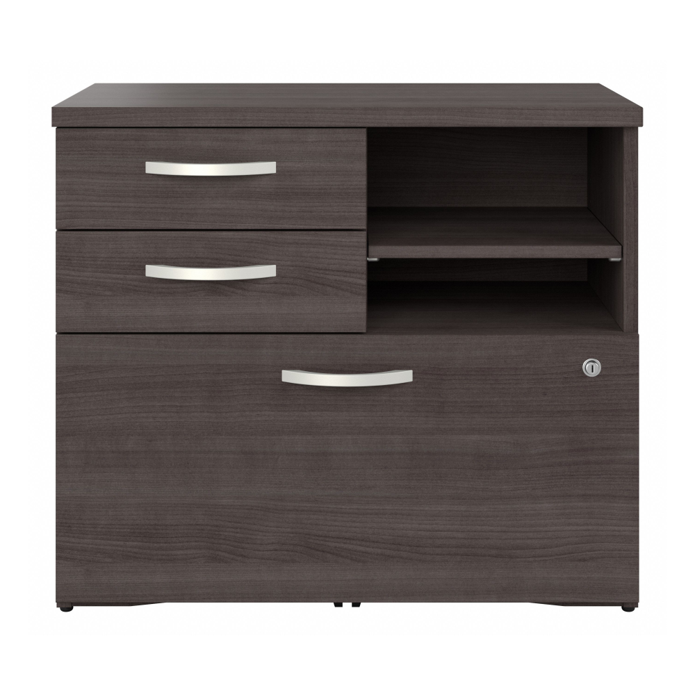 Shop Bush Business Furniture Studio C Office Storage Cabinet with Drawers and Shelves, Image 03, SCF130SGSU, #color_storm gray