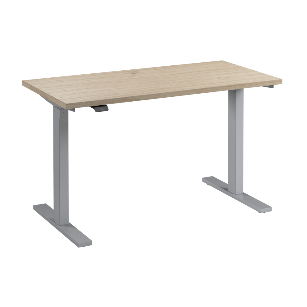 Shop Bush Business Furniture Move 60 Series 48W x 24D Electric Height Adjustable Standing Desk, Image 01, M6S4824NESK, #color_natural elm/cool gray metallic