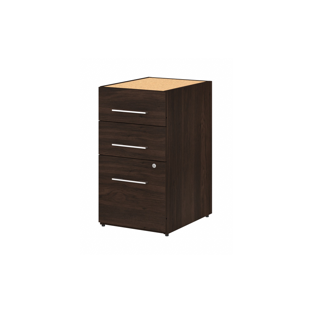 Shop Bush Business Furniture Office 500 16W 3 Drawer File Cabinet - Assembled, Image 01, OFF116BWSU, #color_black walnut