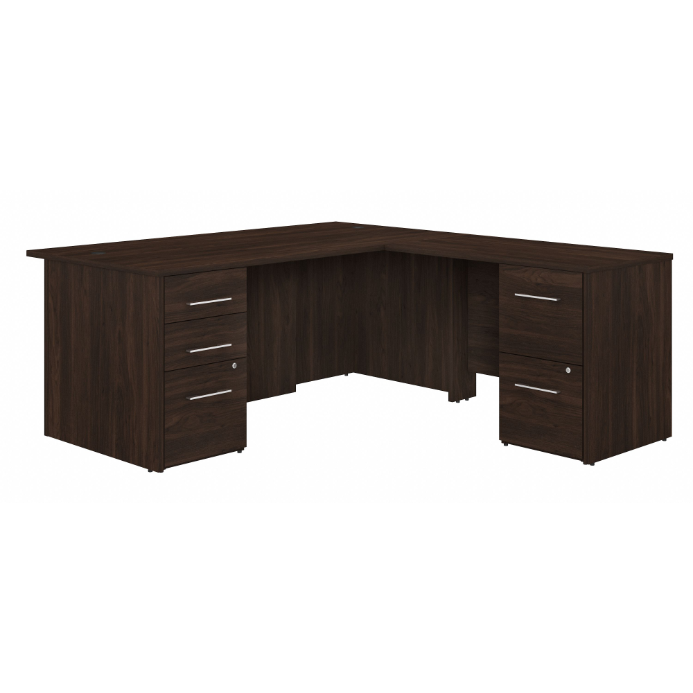 Shop Bush Business Furniture Office 500 72W L Shaped Executive Desk with Drawers, Image 01, OF5004BWSU, #color_black walnut
