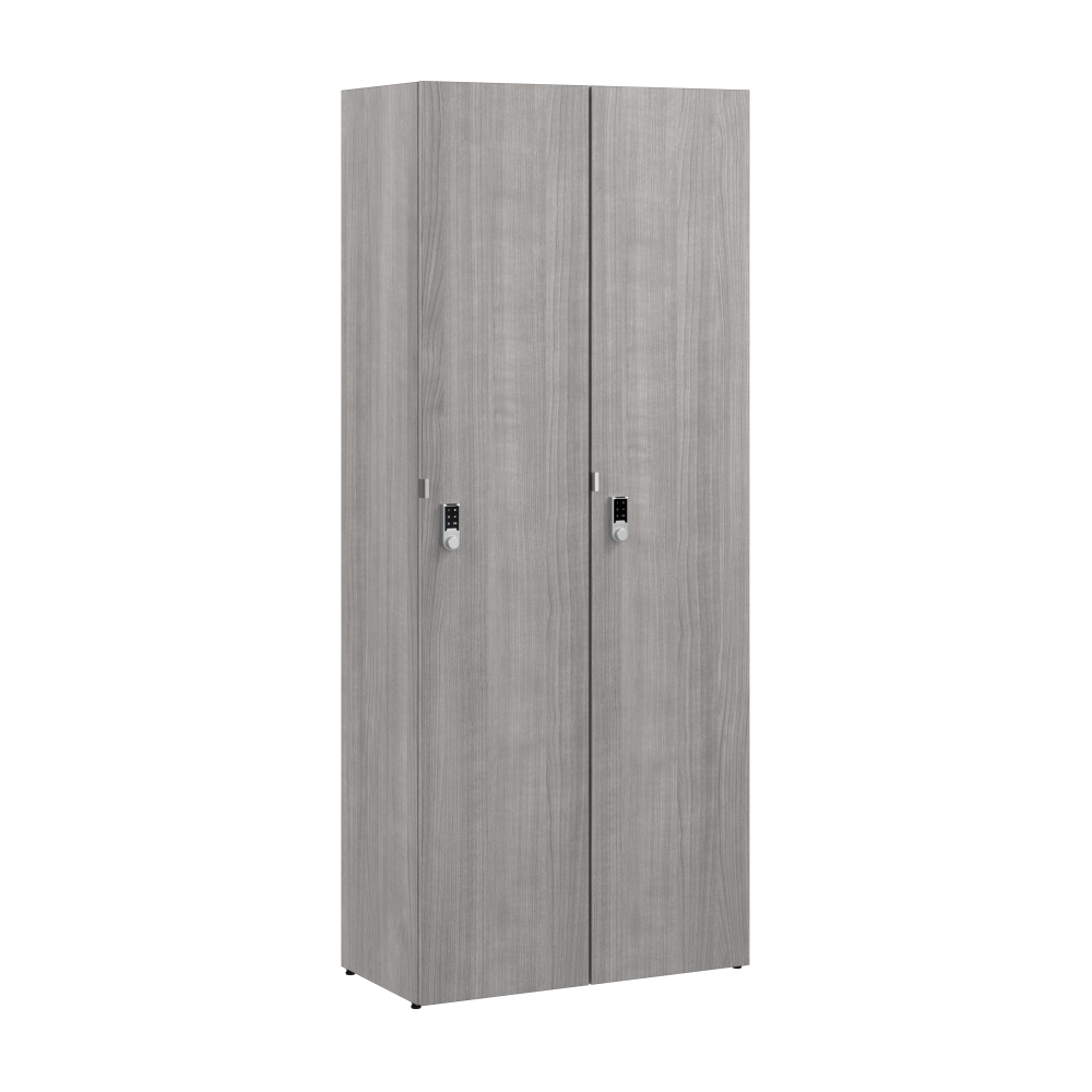 Shop Bush Business Furniture Assure Single Tier 2 Door Storage Locker with Keypad Locks, Image 01, AUS230PGK, #color_platinum gray
