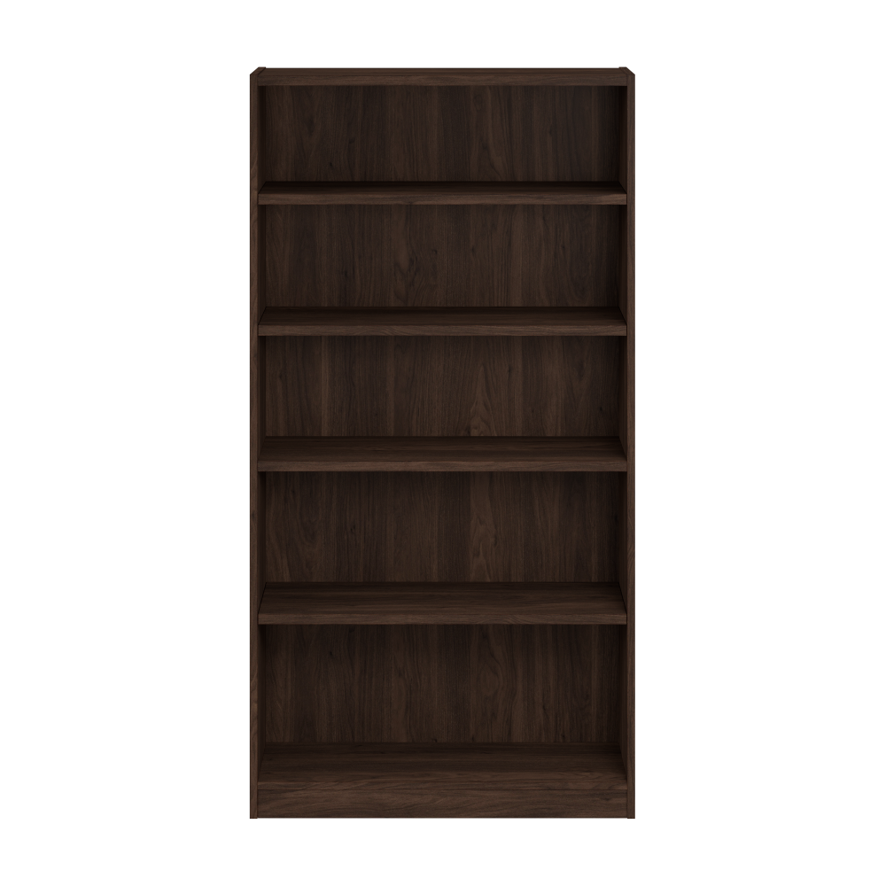 Shop Bush Business Furniture Vista Tall 5 Shelf Bookcase, Image 03, VSB12453-Z, #color_black walnut