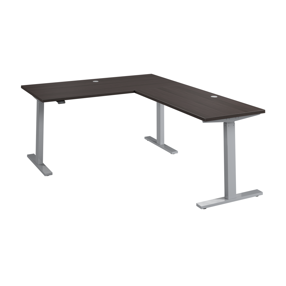 Shop Bush Business Furniture Move 60 Series 60W Height Adjustable L Shaped Standing Desk, Image 01, M6SL6078SGSK, #color_storm gray/cool gray metallic