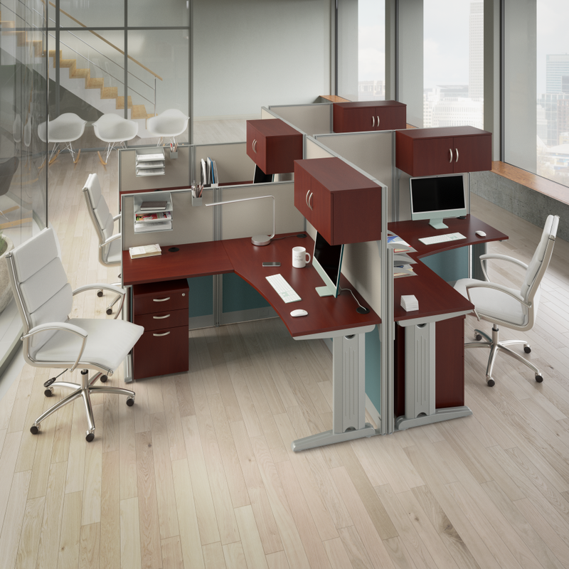 4-Person Cubicles | 4-Cubicle Office Workstation