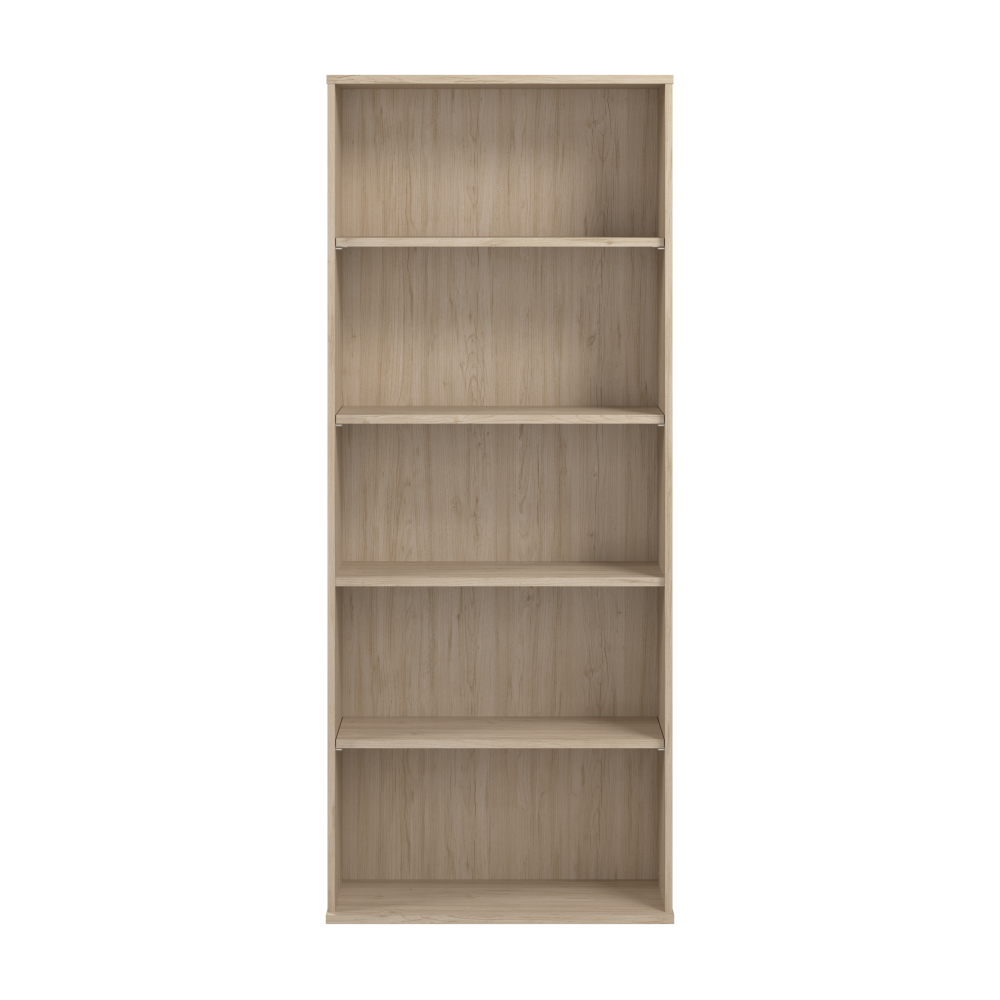 Shop Bush Business Furniture Hustle Tall 5 Shelf Bookcase, Image 03, HUB230NE, #color_natural elm