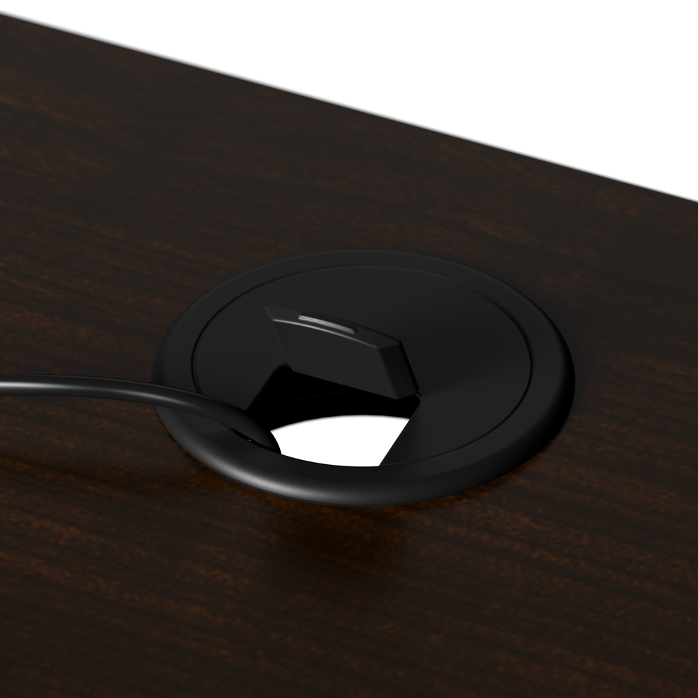 Shop Bush Business Furniture Arrive 72W x 72D L Shaped Reception Desk with Shelf, Image 05, ARV006MR, #color_mocha cherry