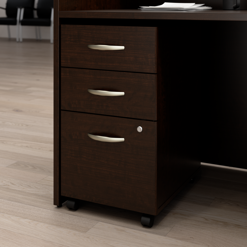 Shop Bush Business Furniture Arrive 3 Drawer Mobile File Cabinet - Assembled, Image 02, ARF116MR-Z, #color_mocha cherry