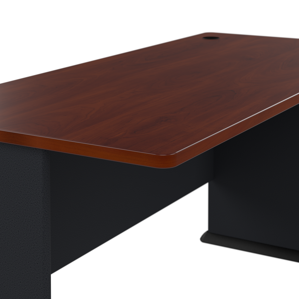 Shop Bush Business Furniture Series A 60W Desk, Image 05, WC90460A, #color_hansen cherry/galaxy