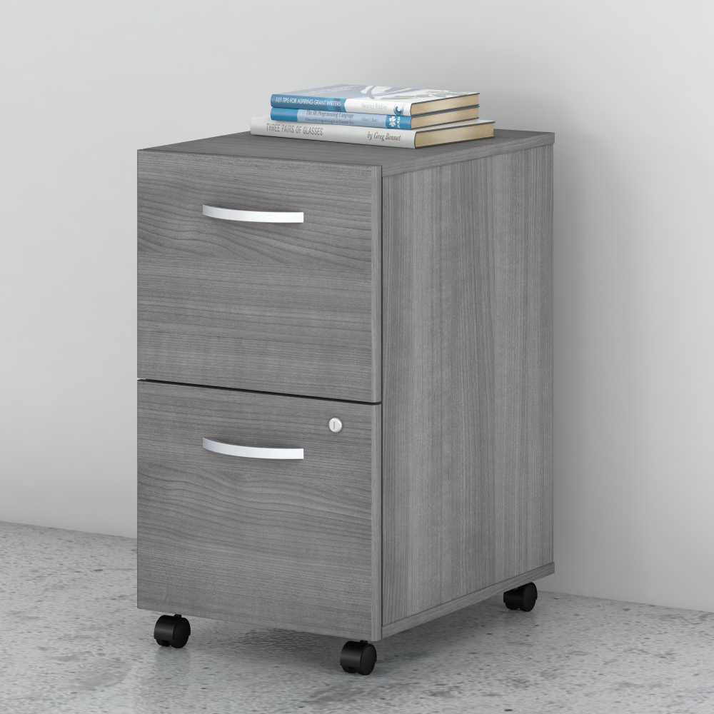 Shop Bush Business Furniture Studio C 2 Drawer Mobile File Cabinet, Image 02, SCF116PGSU, #color_platinum gray
