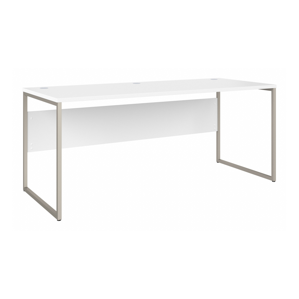 Shop Bush Business Furniture Hybrid 72W x 30D Computer Table Desk with Metal Legs, Image 01, HYD373WH, #color_white