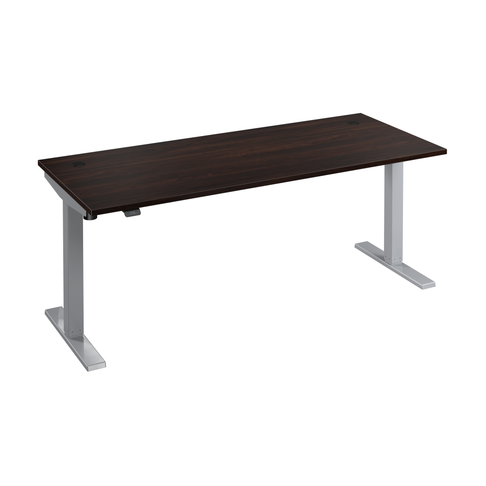 Shop Bush Business Furniture Move 40 Series 72W x 30D Electric Height Adjustable Standing Desk, Image 01, M4S7230BWSK, #color_black walnut/cool gray metallic