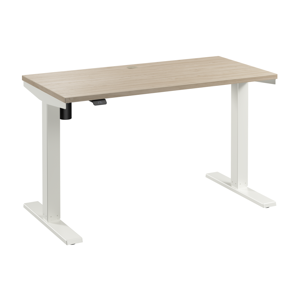 Shop Bush Business Furniture Move 40 Series 48W x 24D Electric Height Adjustable Standing Desk, Image 01, M4S4824NEWK, #color_natural elm/white powder coat