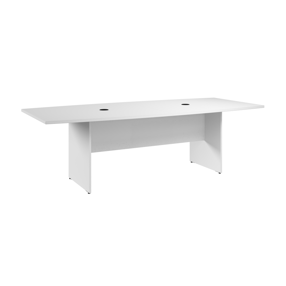 Shop Bush Business Furniture 96-inch Office Conference Table with Wood Base, Image 01, 99TB9642WHK, #color_white