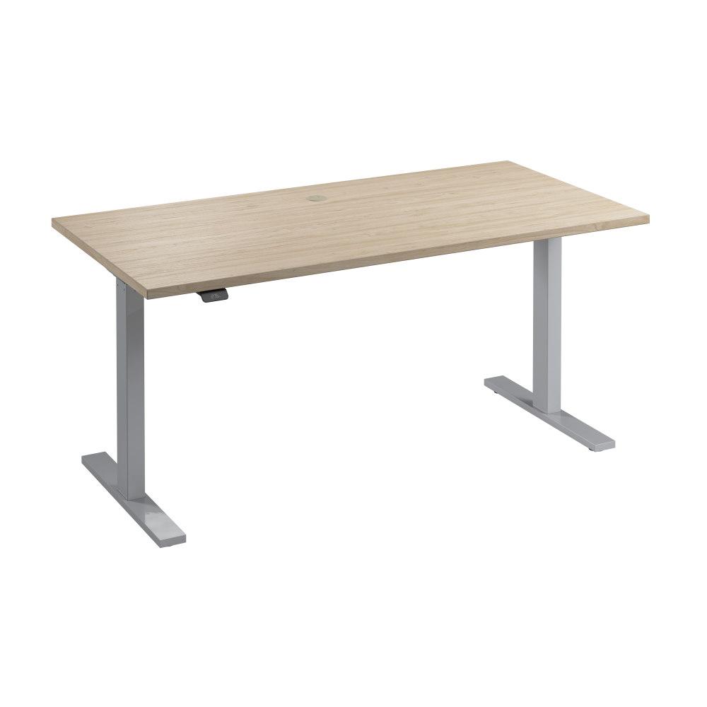 Shop Bush Business Furniture Move 60 Series 60W x 30D Electric Height Adjustable Standing Desk, Image 01, M6S6030NESK, #color_natural elm/cool gray metallic