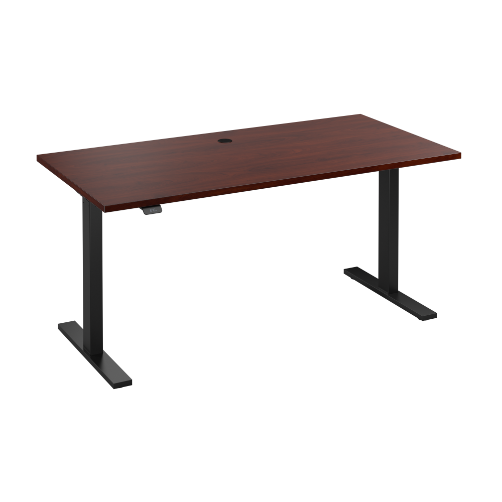 Shop Bush Business Furniture Move 60 Series 60W x 30D Electric Height Adjustable Standing Desk, Image 01, M6S6030HCBK, #color_hansen cherry/black powder coat