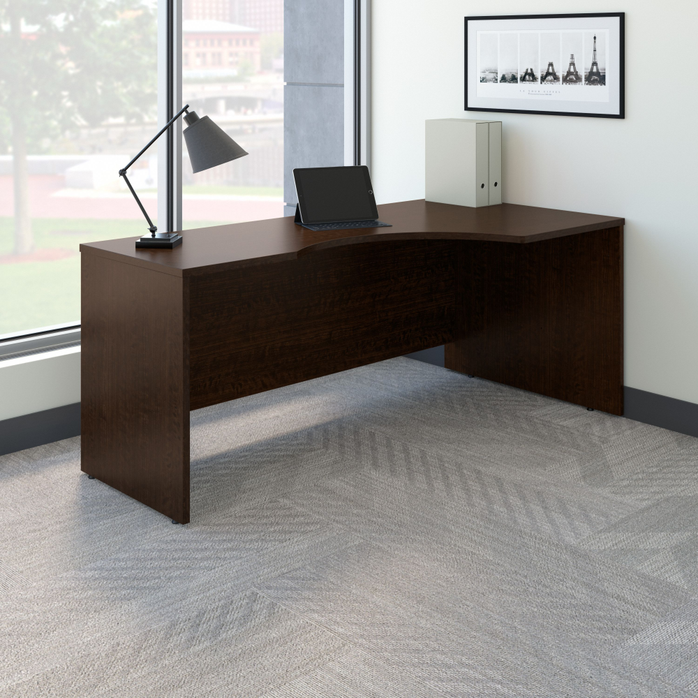 Shop Bush Business Furniture Series C 72W Right Handed Corner Desk, Image 02, WC12923, #color_mocha cherry