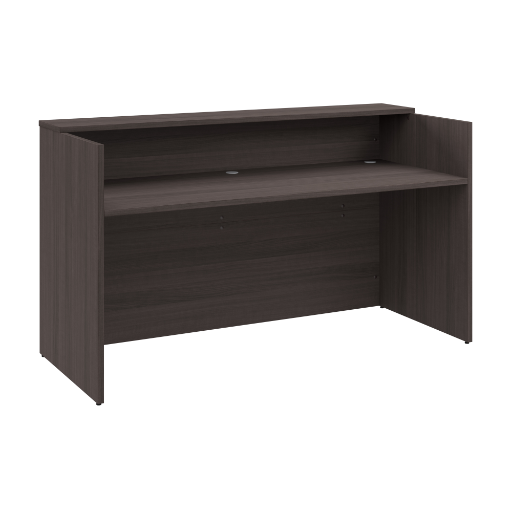 Shop Bush Business Furniture Arrive 72W x 30D Reception Desk with Shelf, Image 01, AVD172SGK, #color_storm gray