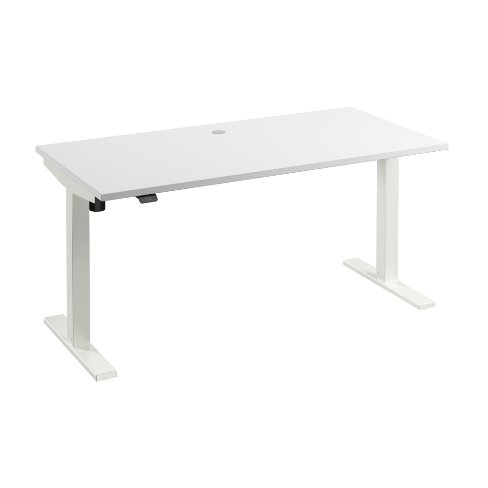Shop Bush Business Furniture Move 40 Series 60W x 30D Electric Height Adjustable Standing Desk, Image 01, M4S6030WHWK, #color_white/white powder coat