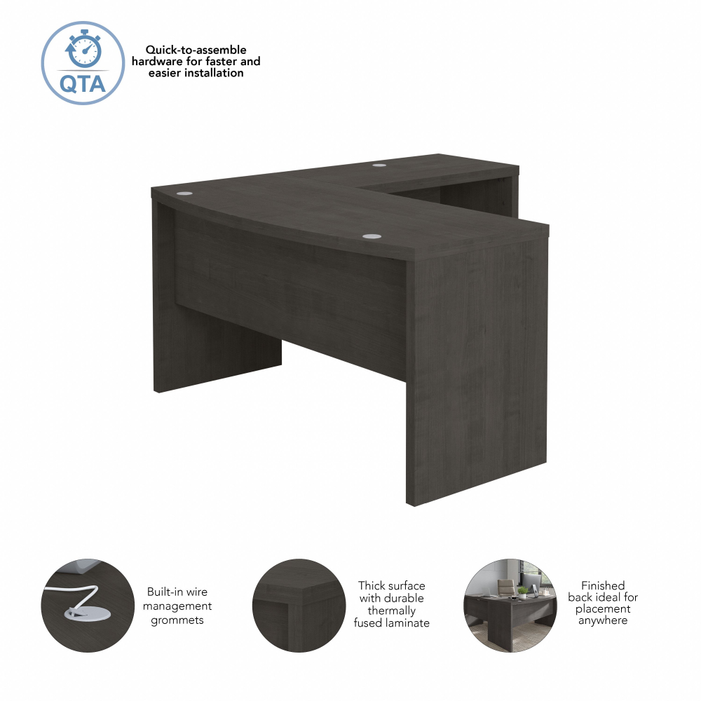 Shop Bush Business Furniture Echo L Shaped Bow Front Desk, Image 06, ECH025CM, #color_charcoal maple