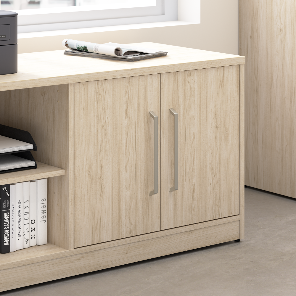 Shop Bush Business Furniture Vista Low Storage Cabinet with Doors and Shelves, Image 04, VSS160NE, #color_natural elm