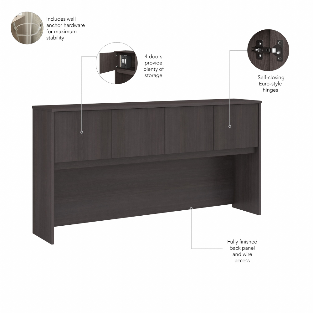 Shop Bush Business Furniture Studio C 72W Desk Hutch, Image 07, SCH172SG, #color_storm gray