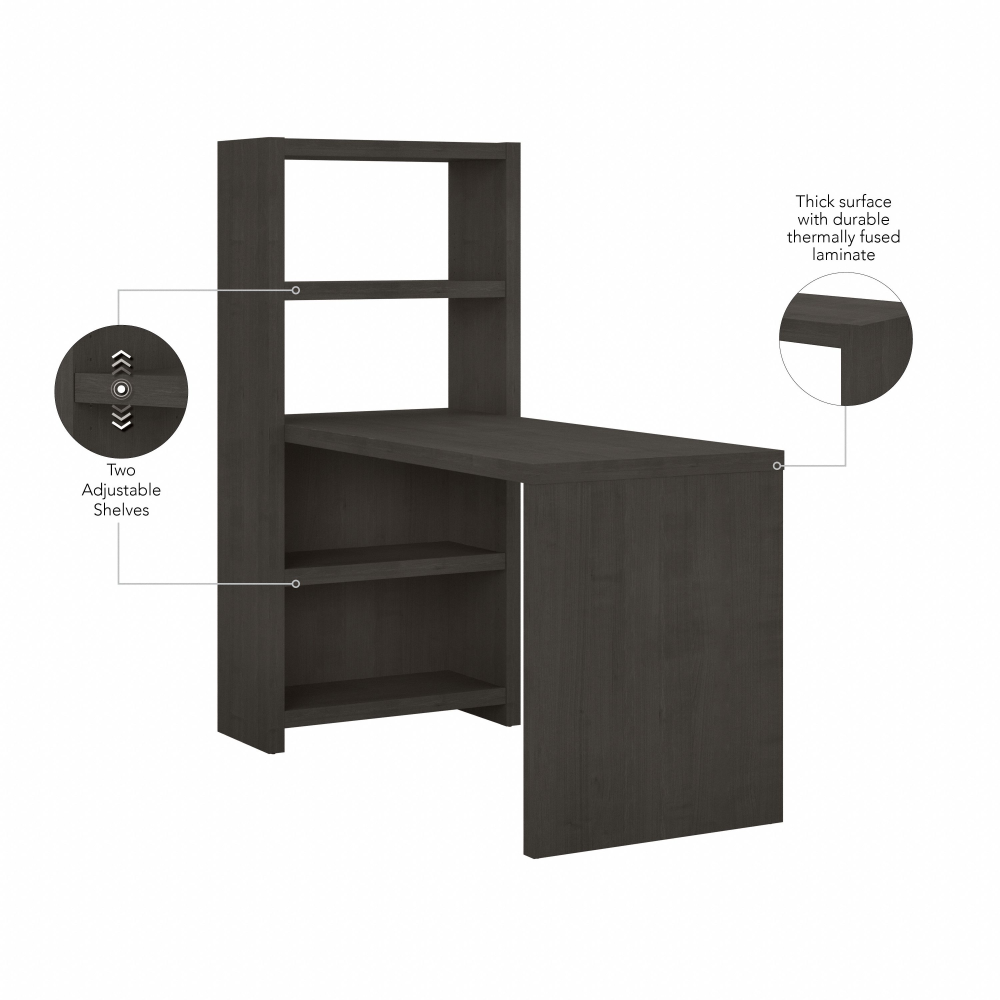 Shop Bush Business Furniture Echo 56W Bookcase Desk, Image 08, KI60307-03, #color_charcoal maple