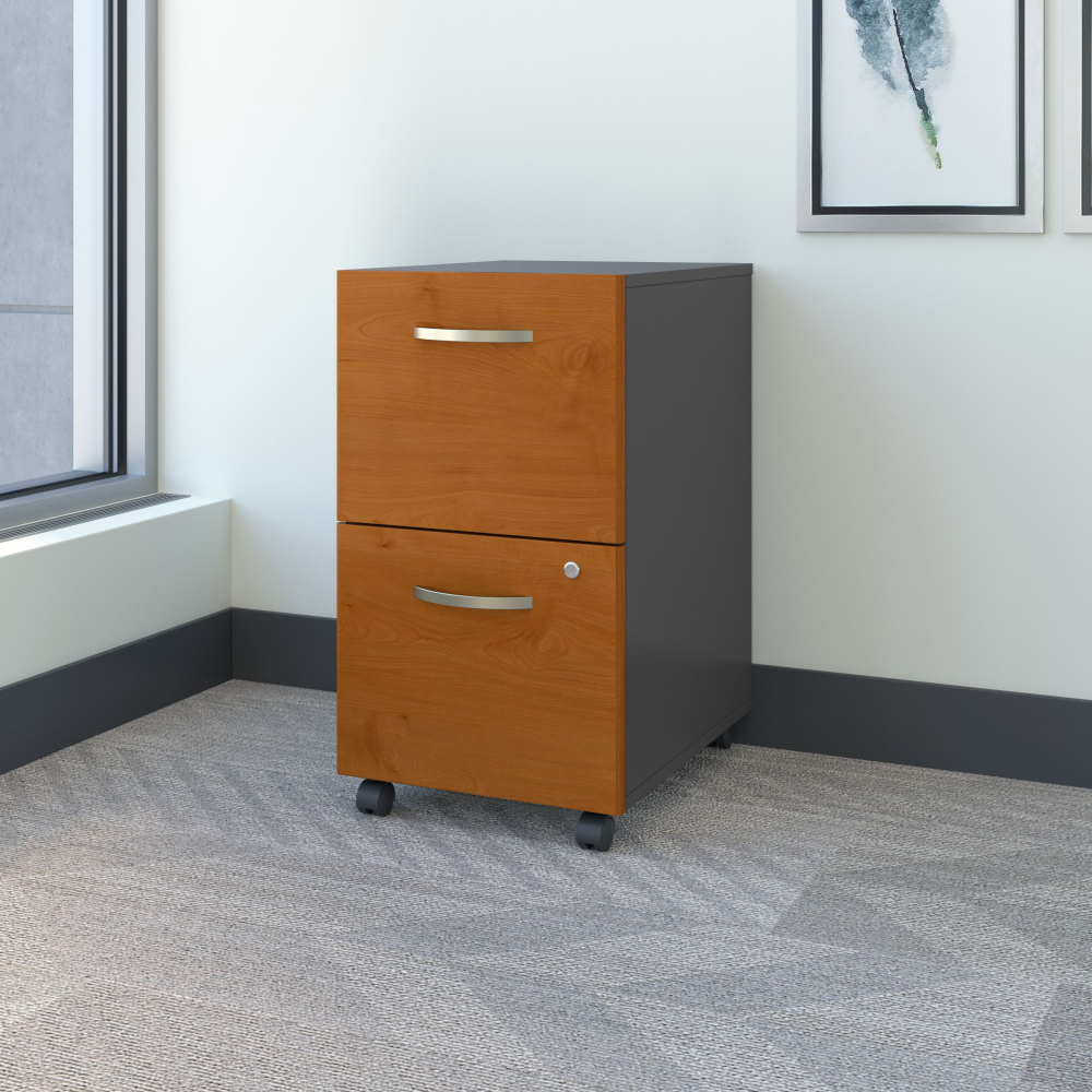 Shop Bush Business Furniture Series C 2 Drawer Mobile File Cabinet - Assembled, Image 02, WC72452SU, #color_natural cherry/graphite gray