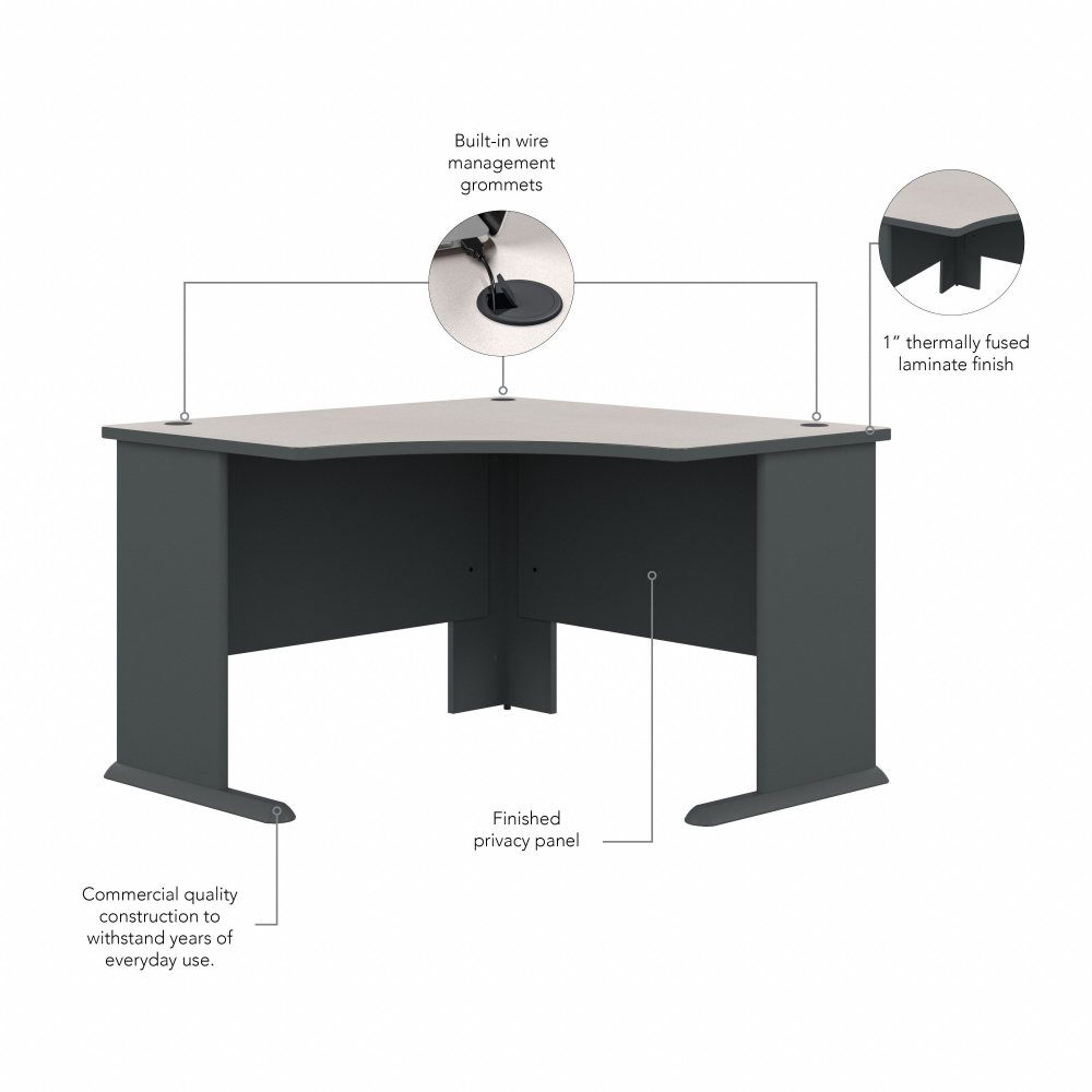 Shop Bush Business Furniture Series A 48W Corner Desk, Image 08, WC8427A, #color_slate/white spectrum