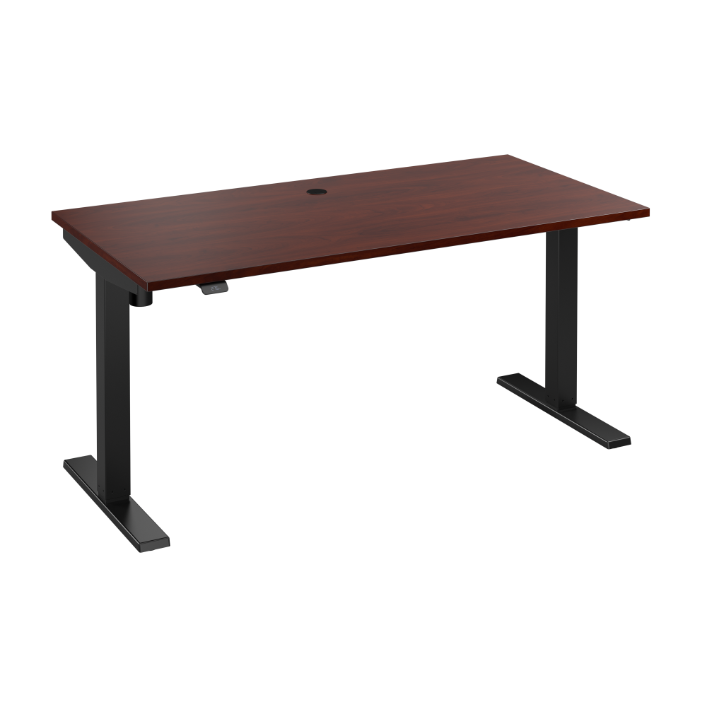 Shop Bush Business Furniture Move 40 Series 60W x 30D Electric Height Adjustable Standing Desk, Image 01, M4S6030HCBK, #color_hansen cherry/black powder coat