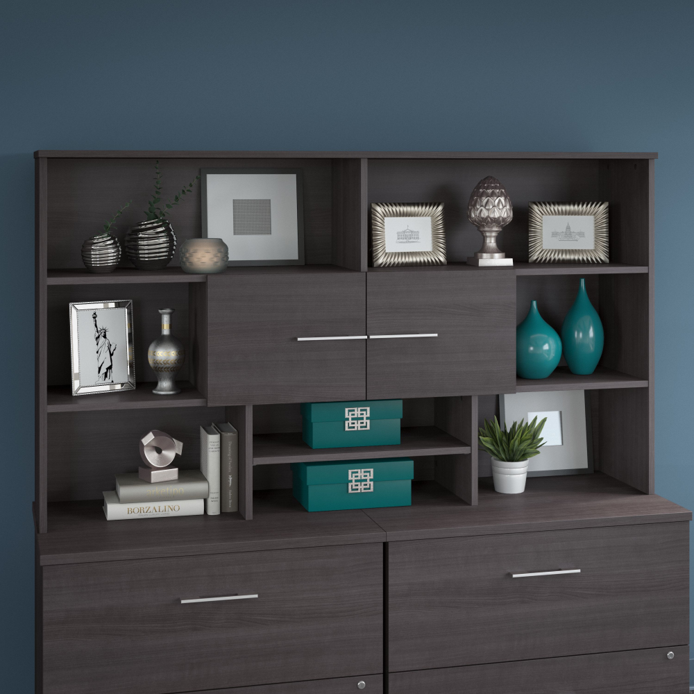 Shop Bush Business Furniture Office 500 72W Desk Hutch, Image 02, OFH172SGK, #color_storm gray