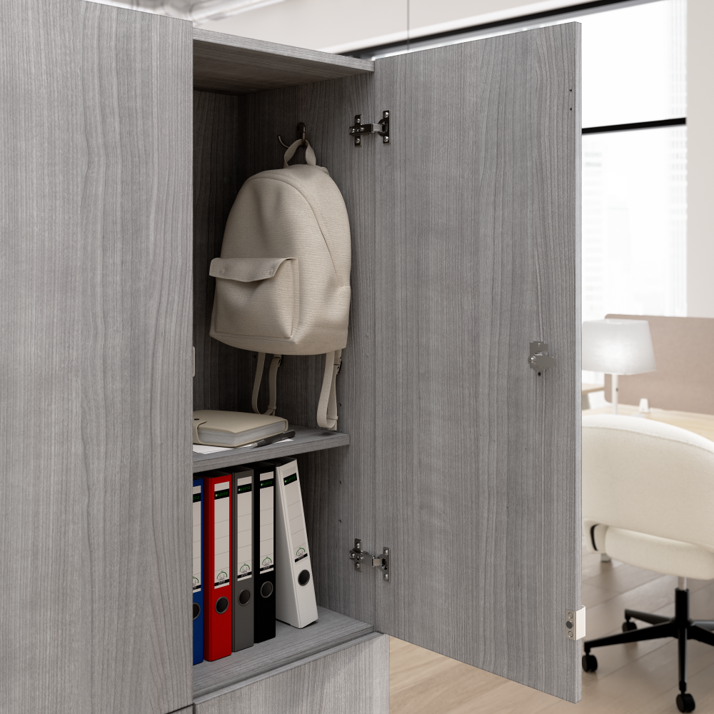 Shop Bush Business Furniture Assure Two Tier 4 Door Storage Lockers with Keypad Locks, Image 04, AUS130PGK, #color_platinum gray