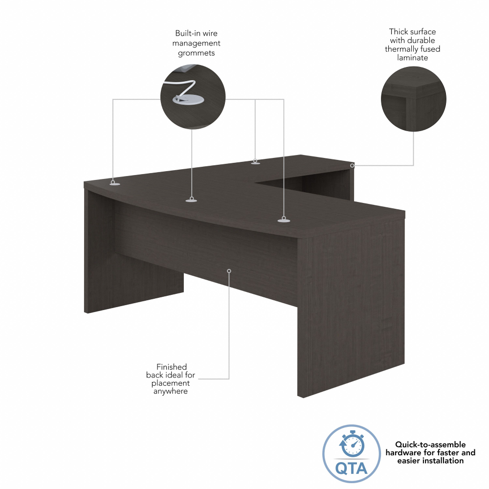 Shop Bush Business Furniture Echo 72W Bow Front L Shaped Desk, Image 06, ECH053CM, #color_charcoal maple