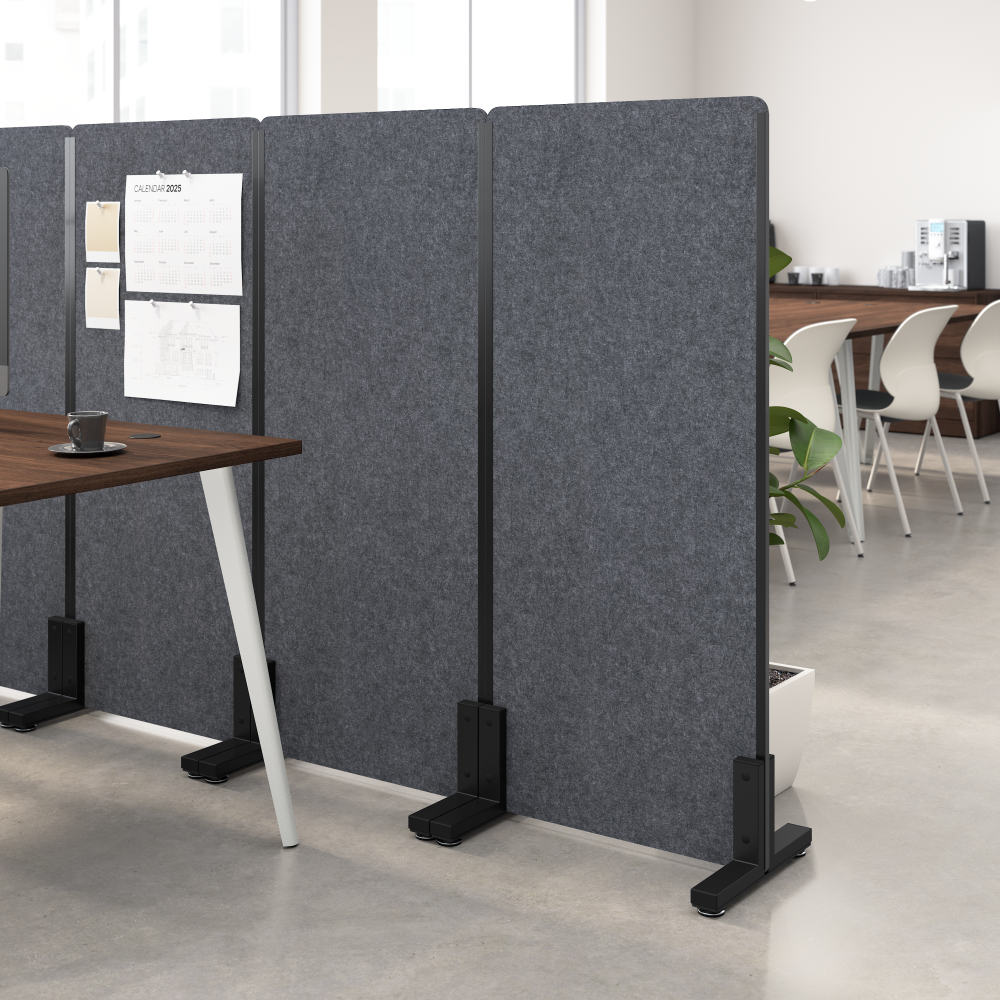 Shop Bush Business Furniture 24W x 55H Freestanding Privacy Screen, Image 02, PSP224CL-03, #color_cool charcoal