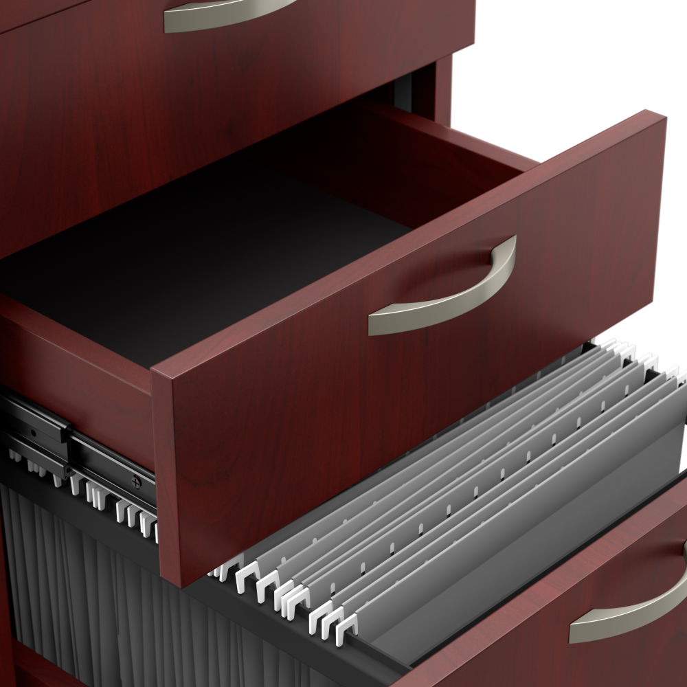 Shop Bush Business Furniture Office in an Hour 3 Drawer Mobile File Cabinet, Image 07, WC36453-03, #color_hansen cherry