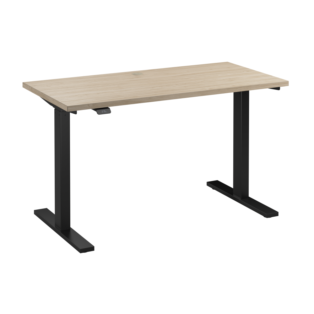 Shop Bush Business Furniture Move 60 Series 48W x 24D Electric Height Adjustable Standing Desk, Image 01, M6S4824NEBK, #color_natural elm/black powder coat