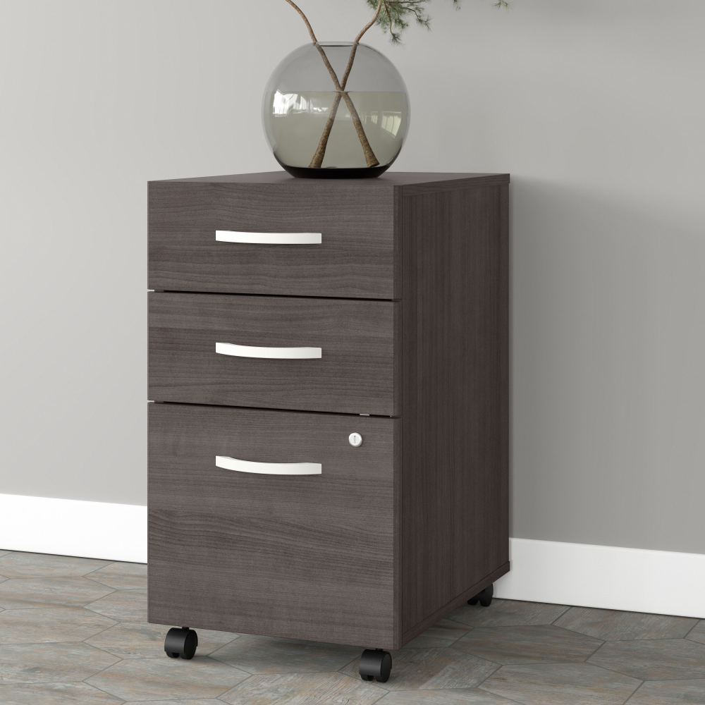 Shop Bush Business Furniture Studio A 3 Drawer Mobile File Cabinet - Assembled, Image 02, SDF216SGSU-Z, #color_storm gray