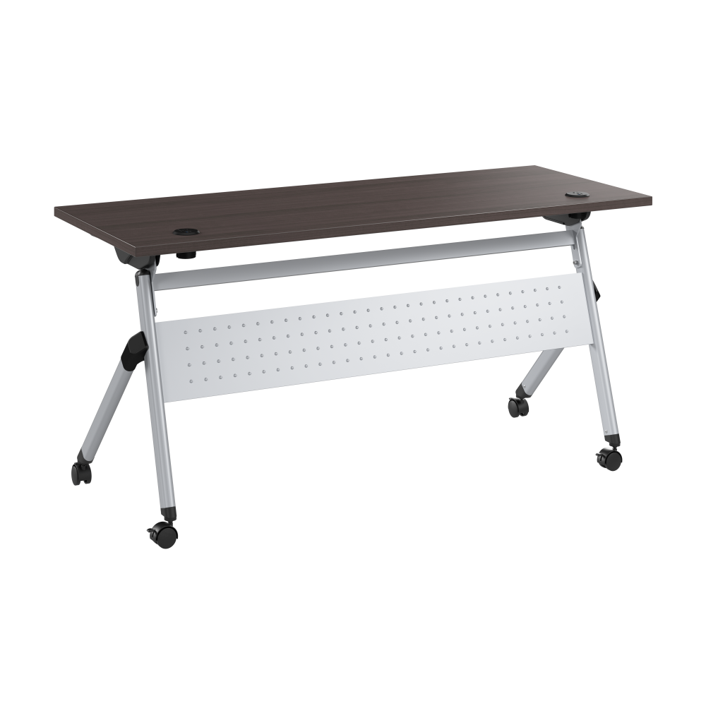 Shop Bush Business Furniture Envision 60W Folding Training Table with Powered Grommets, Image 01, NVS009SG, #color_storm gray/cool gray metallic