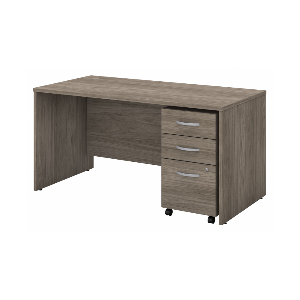 Shop Bush Business Furniture Studio C 60W x 30D Office Desk with Mobile File Cabinet, Image 01, STC014MHSU, #color_modern hickory