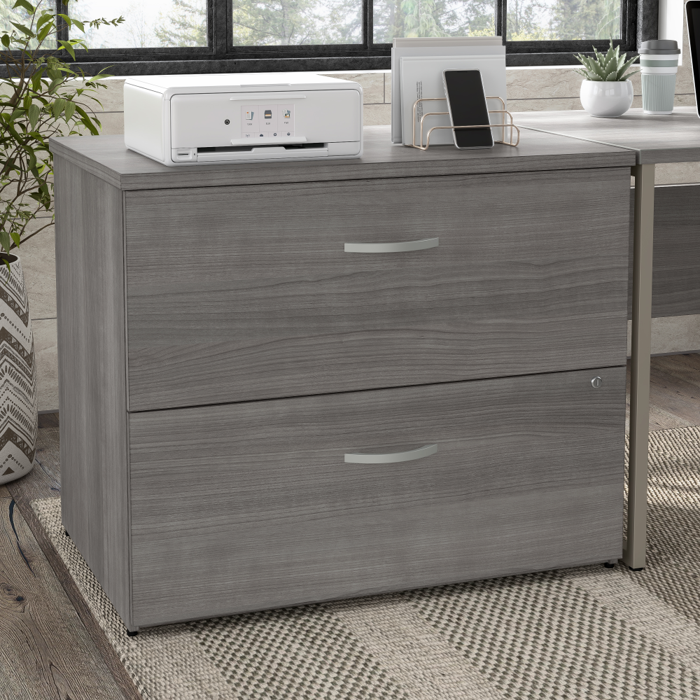 Shop Bush Business Furniture Hybrid 2 Drawer Lateral File Cabinet - Assembled, Image 02, HYF136PGSU-Z, #color_platinum gray