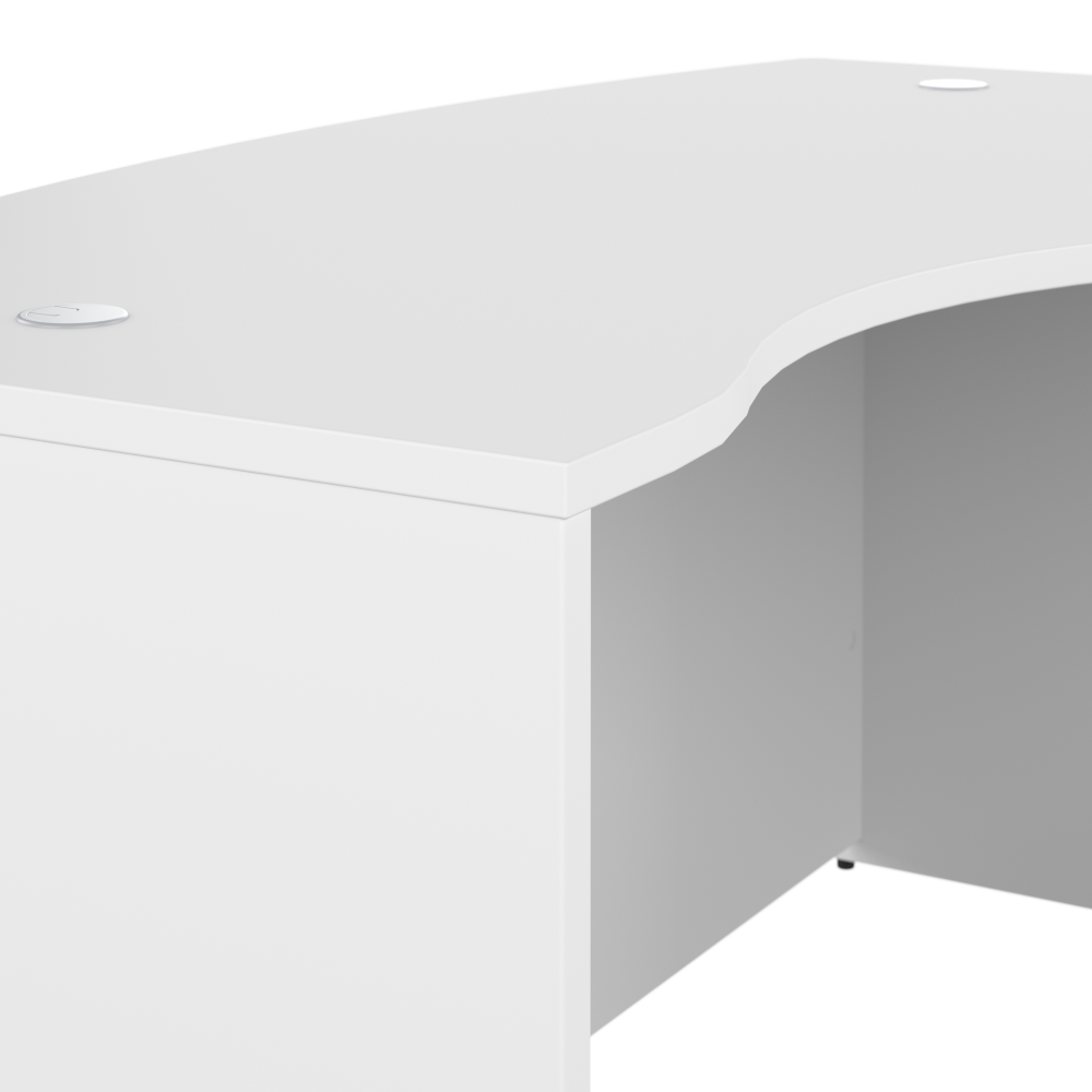 Shop Bush Business Furniture Studio C 60W x 43D Right Hand L-Bow Desk Shell, Image 05, SCD560WH, #color_white