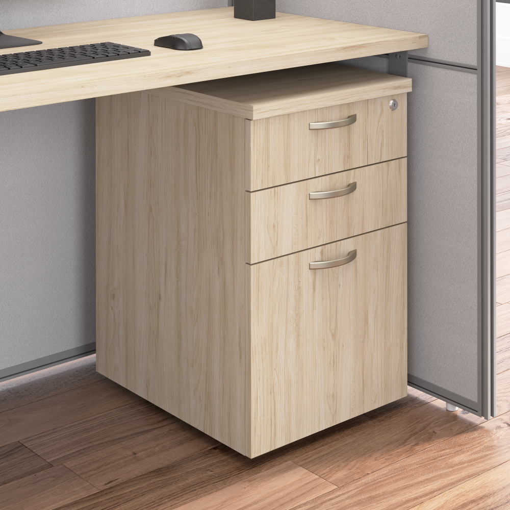 Shop Bush Business Furniture Easy Office 3 Drawer Rolling File Cabinet, Image 02, EOF116NE-03, #color_natural elm