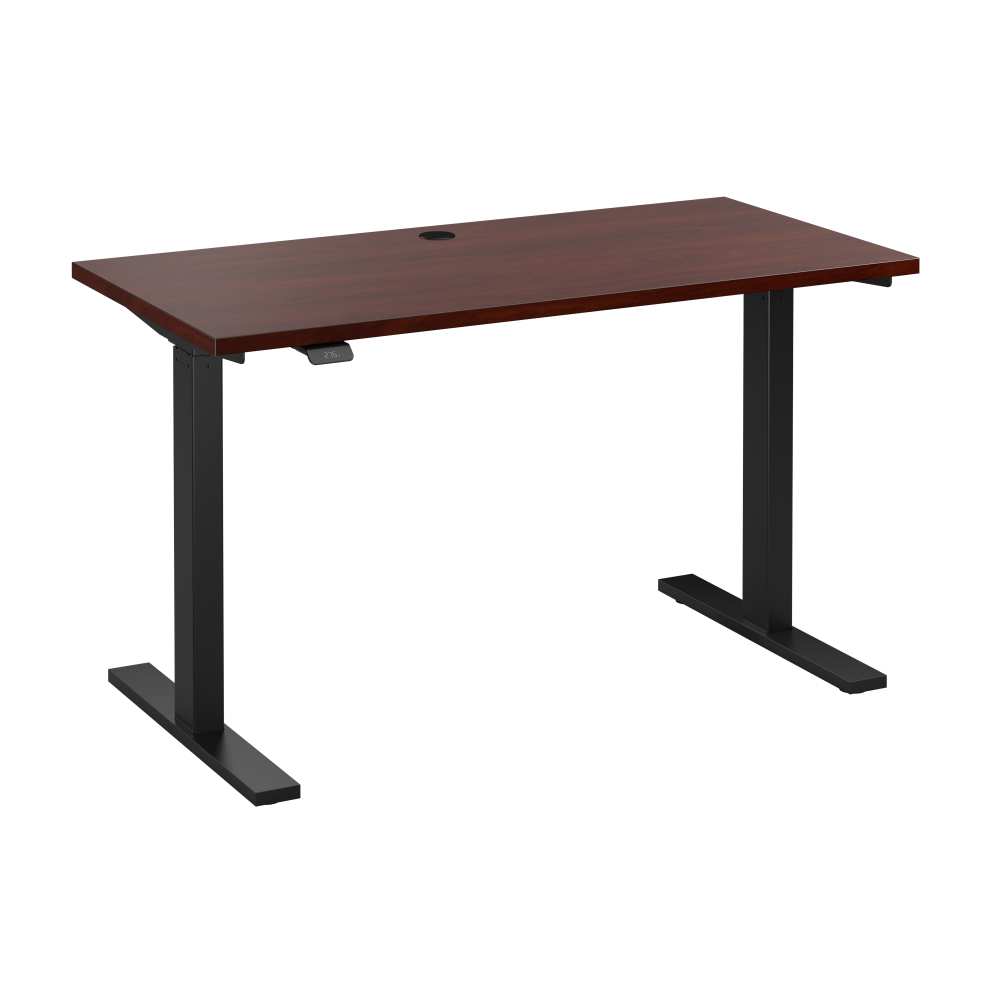Shop Bush Business Furniture Move 60 Series 48W x 24D Electric Height Adjustable Standing Desk, Image 01, M6S4824HCBK, #color_hansen cherry/black powder coat