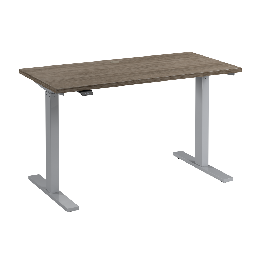 Shop Bush Business Furniture Move 60 Series 48W x 24D Electric Height Adjustable Standing Desk, Image 01, M6S4824MHSK, #color_modern hickory/cool gray metallic