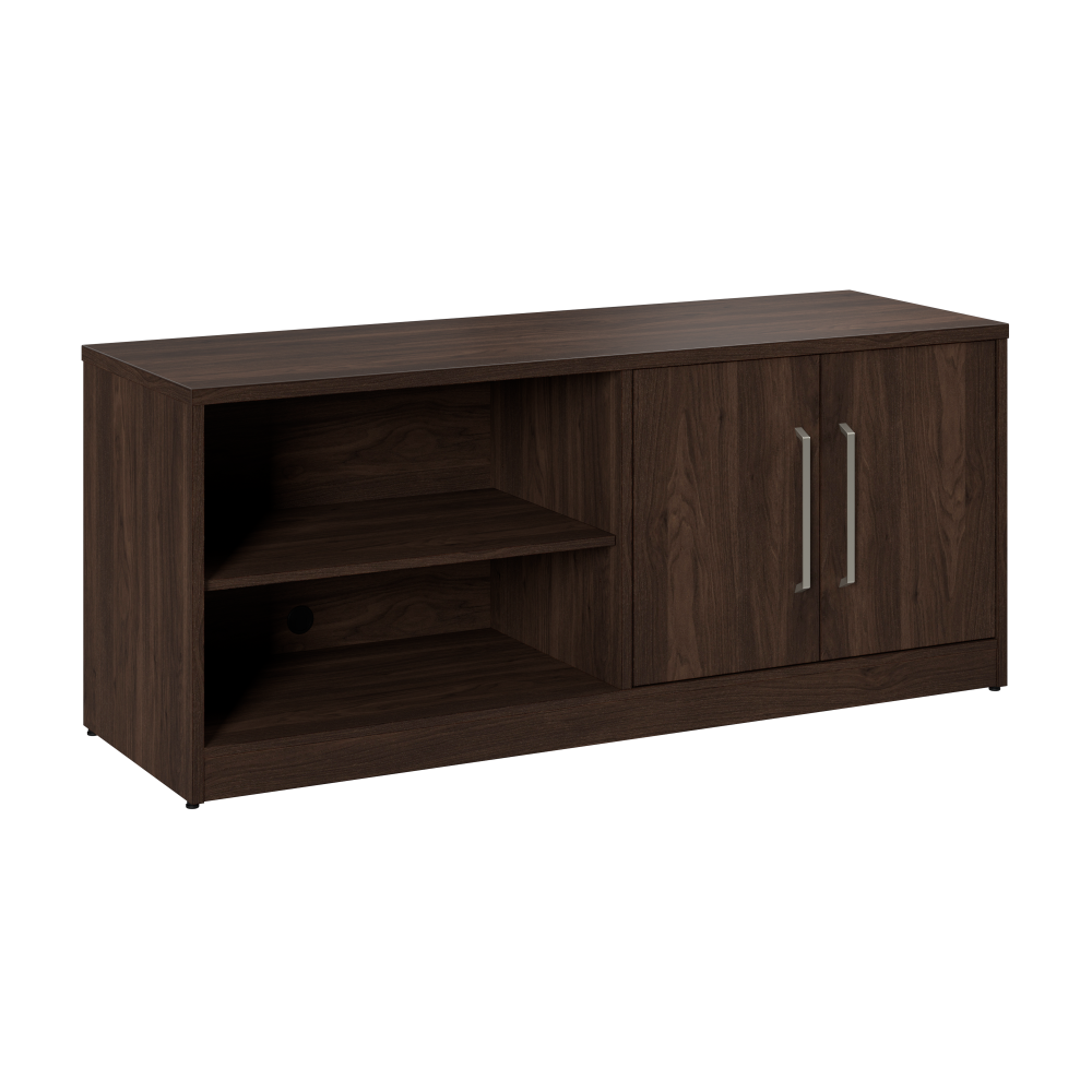 Shop Bush Business Furniture Vista Low Storage Cabinet with Doors and Shelves, Image 01, VSS160BW, #color_black walnut