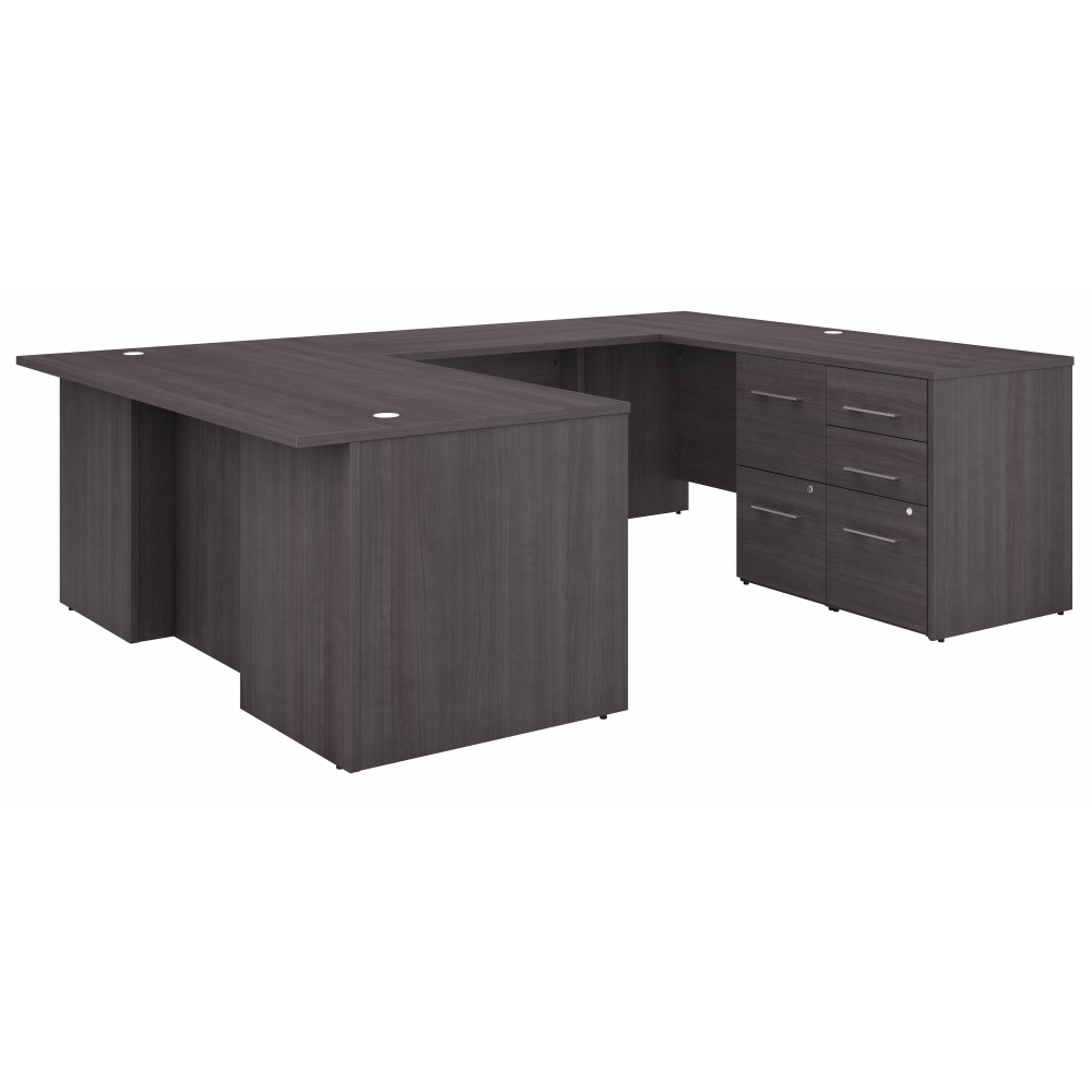 Shop Bush Business Furniture Office 500 72W U Shaped Executive Desk with Drawers, Image 01, OF5002SGSU, #color_storm gray