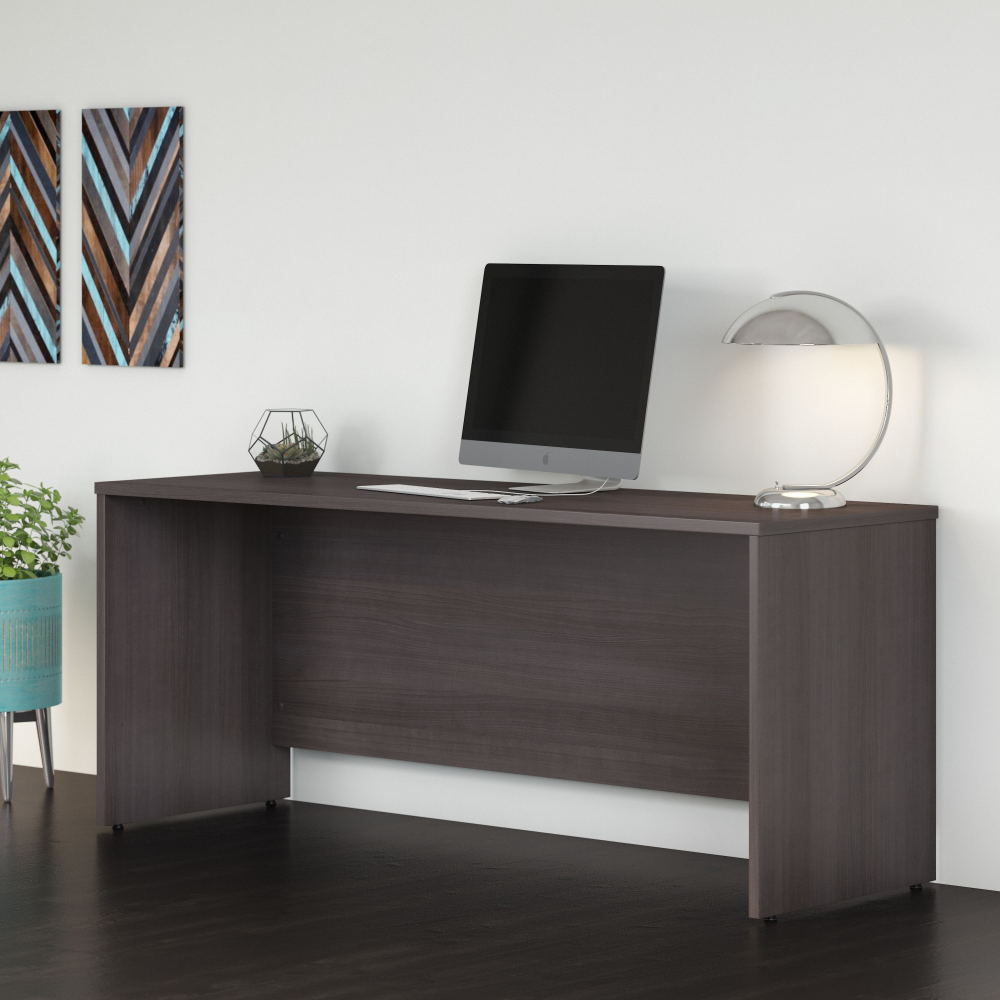 Shop Bush Business Furniture Studio C 72W x 24D Credenza Desk, Image 02, SCD372SG, #color_storm gray