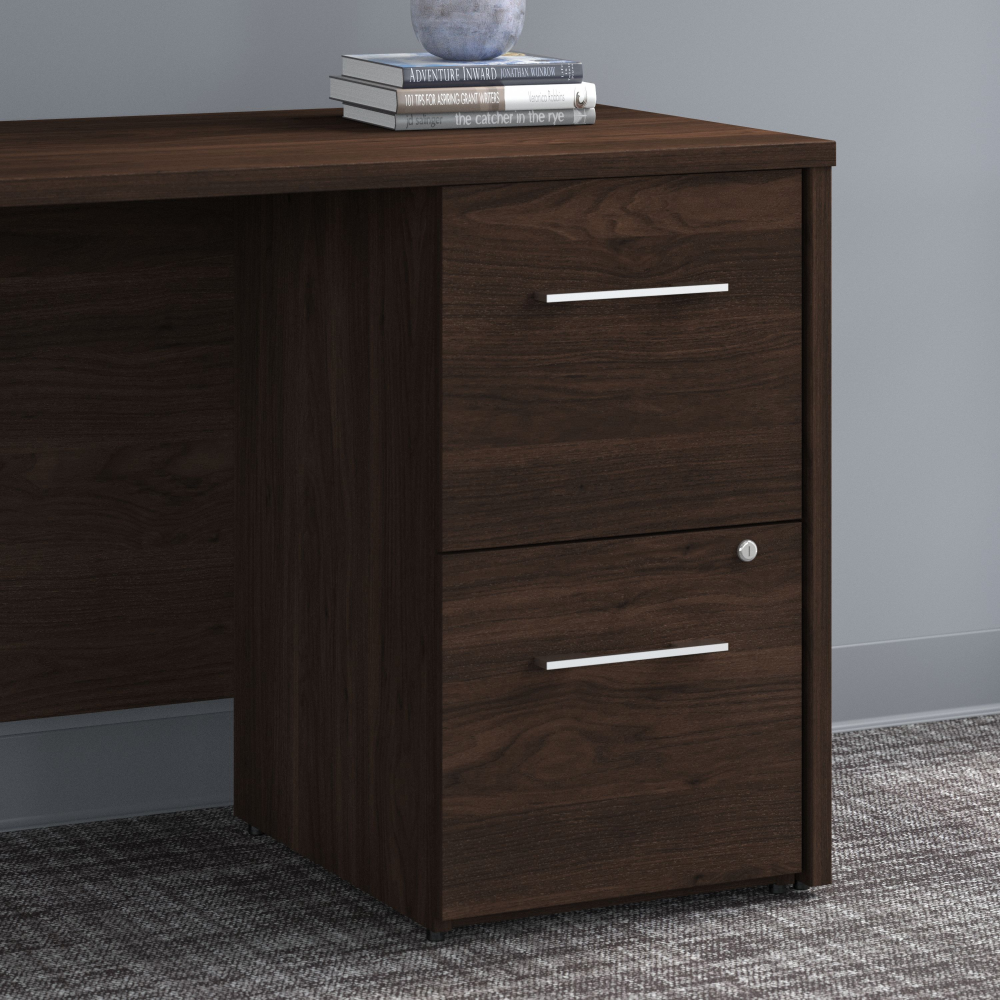 Shop Bush Business Furniture Office 500 16W 2 Drawer File Cabinet - Assembled, Image 02, OFF216BWSU, #color_black walnut