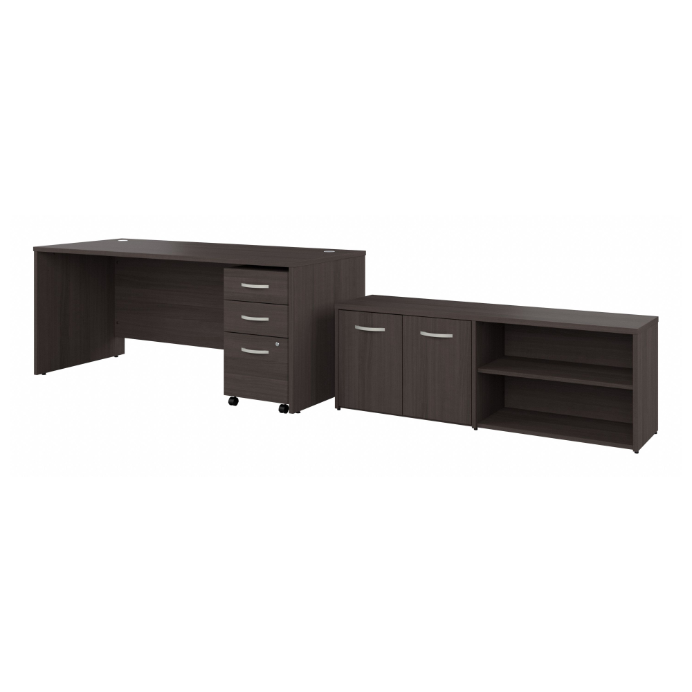 Shop Bush Business Furniture Studio C 72W x 30D Office Desk with Storage Return and Mobile File Cabinet, Image 01, STC048SGSU, #color_storm gray