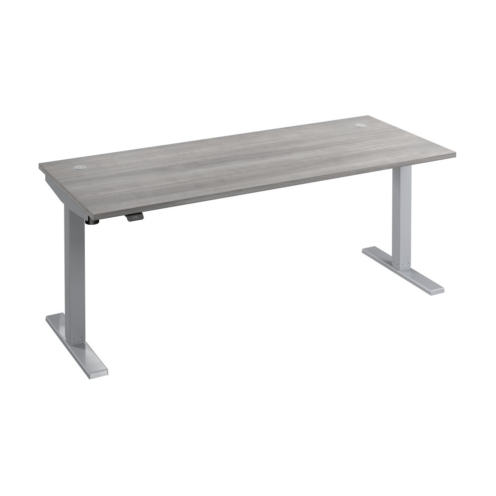 Shop Bush Business Furniture Move 40 Series 72W x 30D Electric Height Adjustable Standing Desk, Image 01, M4S7230PGSK, #color_platinum gray/cool gray metallic