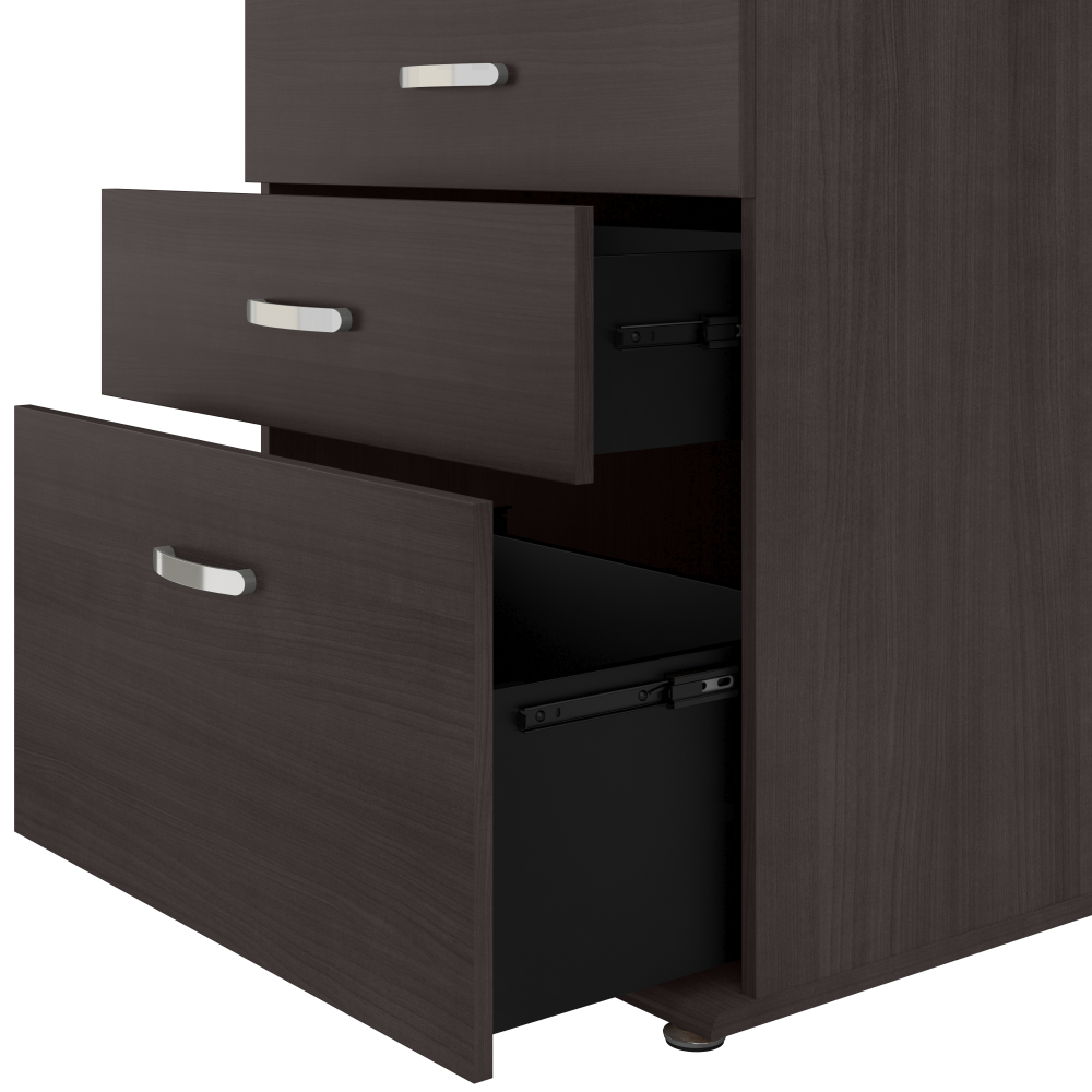 Shop Bush Business Furniture Universal Floor Storage Cabinet with Drawers, Image 04, UNS328SG, #color_storm gray